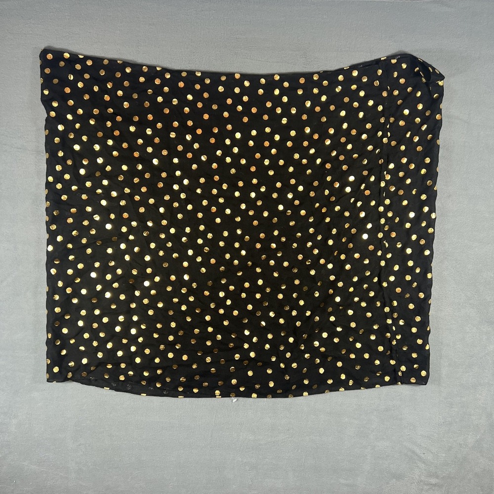 Black Gold Polka Dot Fabric Sheer Lightweight Metallic Dots 33" Wide Craft Decor